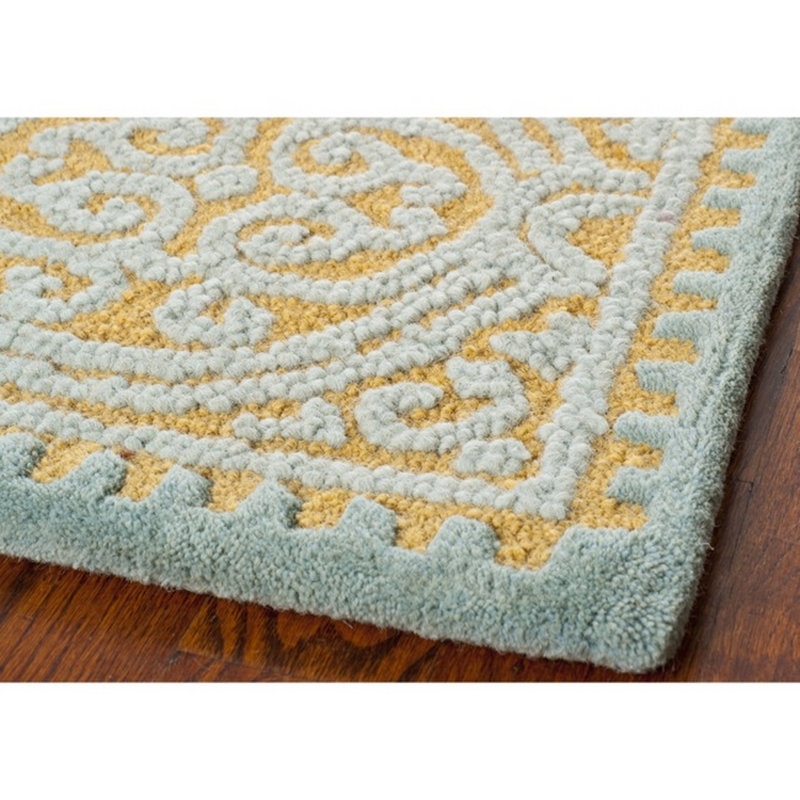 Safavieh Cambridge HandTufted Blue/Gold Area Rug & Reviews Wayfair